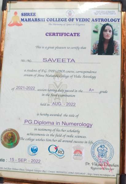 PG Diploma In Numerology